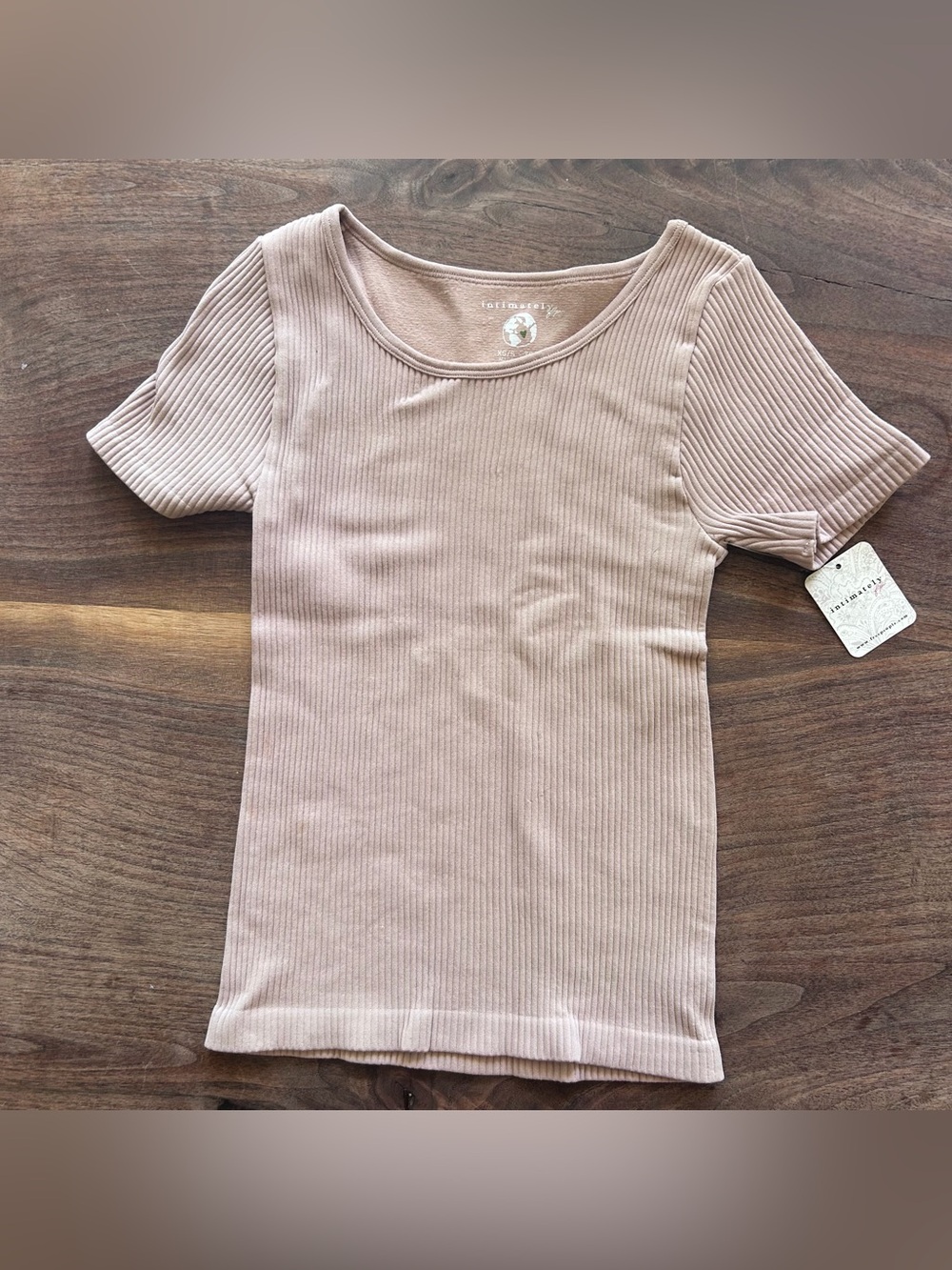 New! Free people intimately Ribbed Short Sleeve Tee - Blush 🩰 Pink XS/S